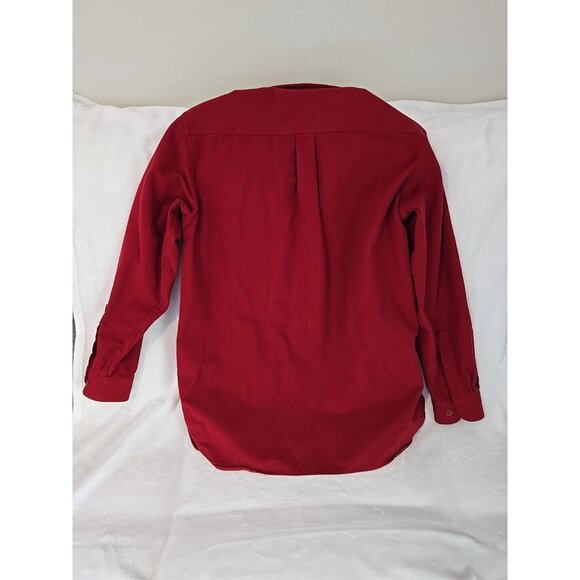 VTG LL Bean Men's Large (Tall) Shirt Jacket Heavy Duty Button Down Pocket RED - Picture 12 of 16